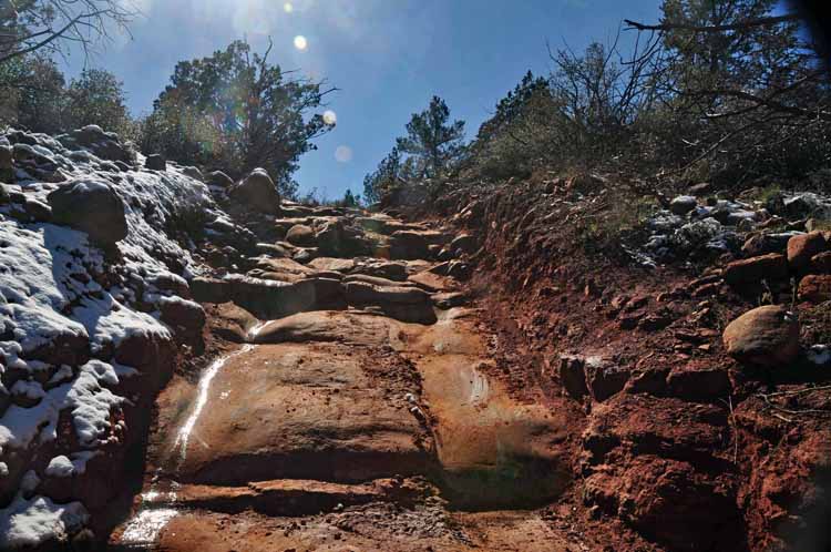 muddy jeep trail